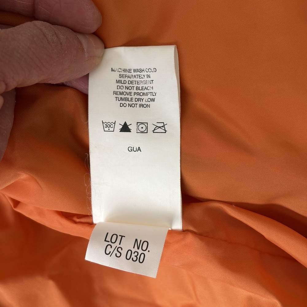 Vintage Columbia Down 650 Fill Convertible Puffer Vest Jacket Orange Men Large - Picture 11 of 11
